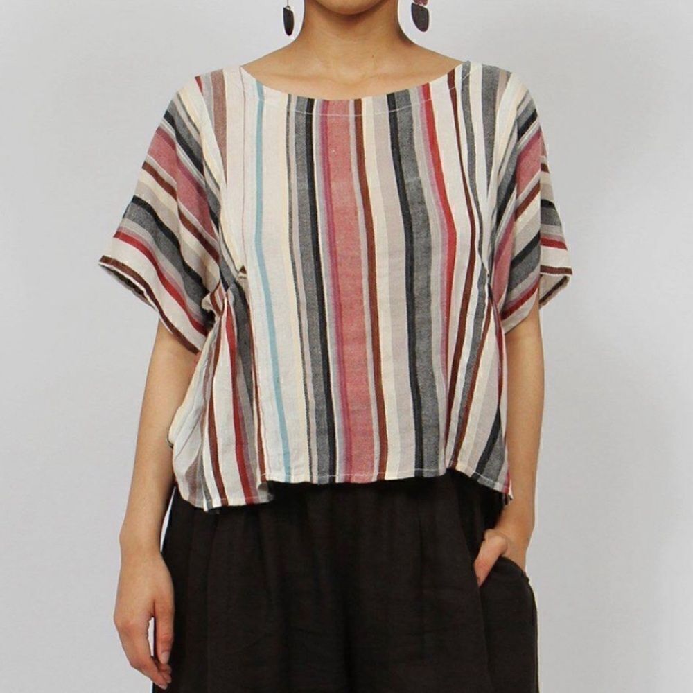 The Odells Puglia Striped Top Blouse Womens Small